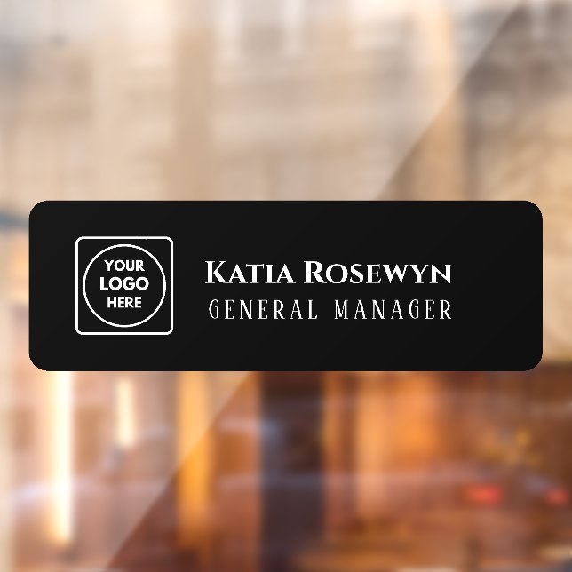 Black Door Cling | Custom Logo  window sign (Sheet 2)