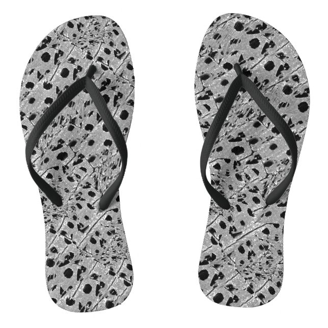 Black Dot  Jandals (Footbed)