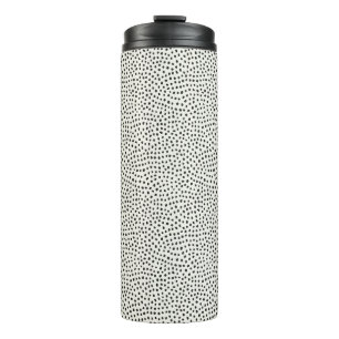 Black Dot Pattern Thermal Tumbler