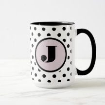 Black Dots Custom Monogram