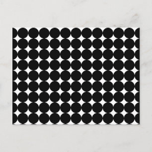 Black Dots on White Postcard