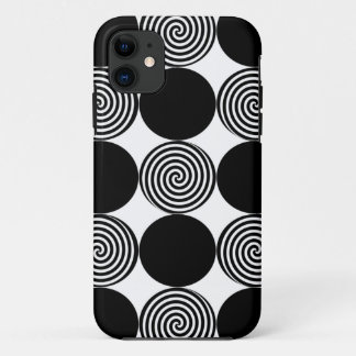 Black Dots & Swirls iphone 5 Case