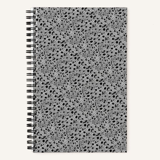 Black Dotted Spiral Notebook (Front)