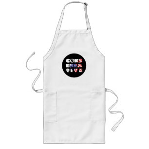 black Dove Cross US Flag Pro-Life Conservative T-S Long Apron