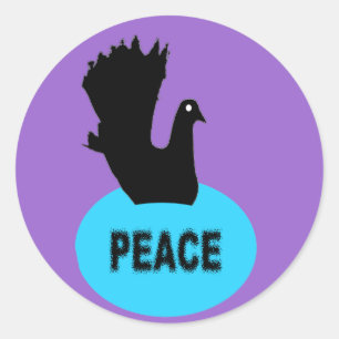 Black Dove Peace Sticker