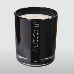 Black Downloadable Candle Labels Invitation