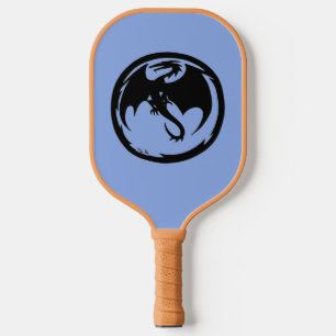 Black Dragon blue and tan pickleball paddle