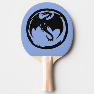 Black Dragon Blue ping pong paddle