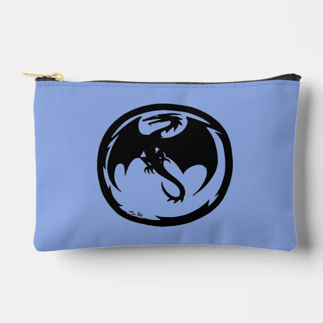 Black Dragon blue pouch (Front)