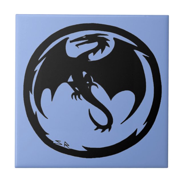 Black Dragon Blue small tile (Front)
