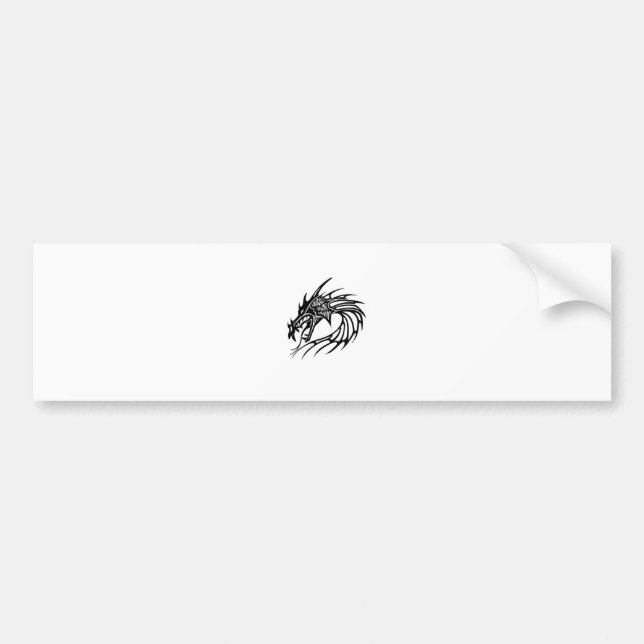 Black dragon bumper sticker (Front)