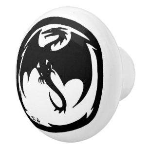 Black Dragon ceramic knob