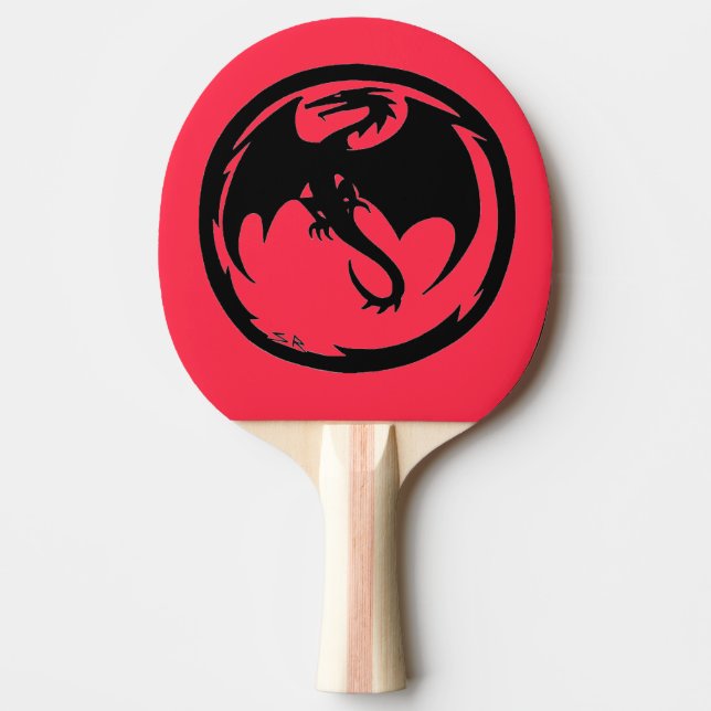 Black Dragon Coral ping pong paddle (Front)