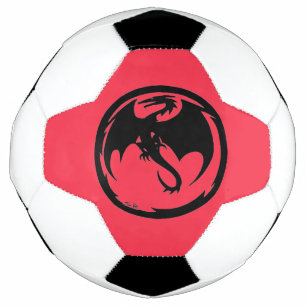 Black Dragon coral soccer ball