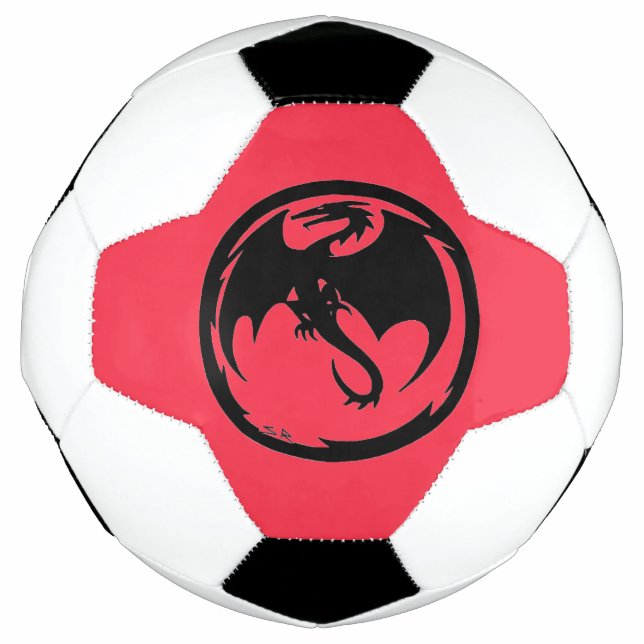Black Dragon coral soccer ball (Front)