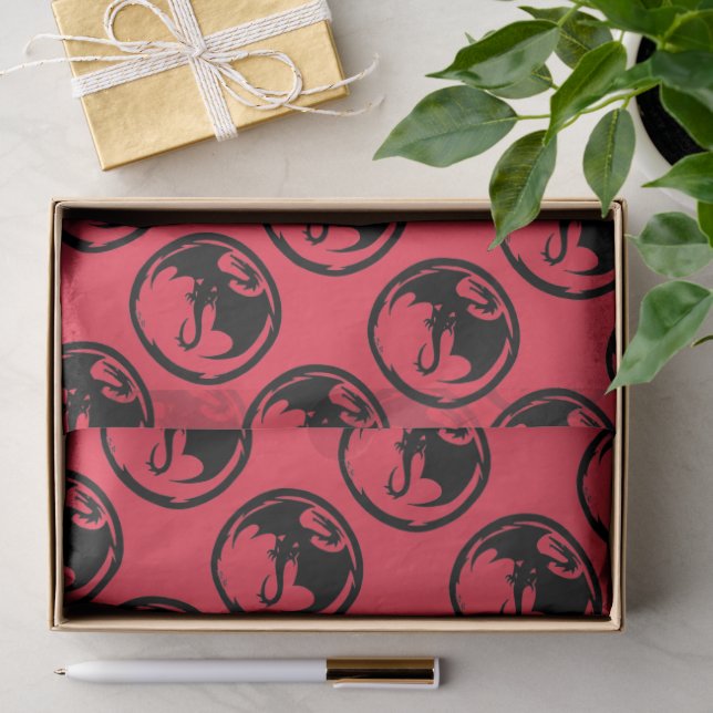 Black Dragon coral tissue paper medium (Gift)