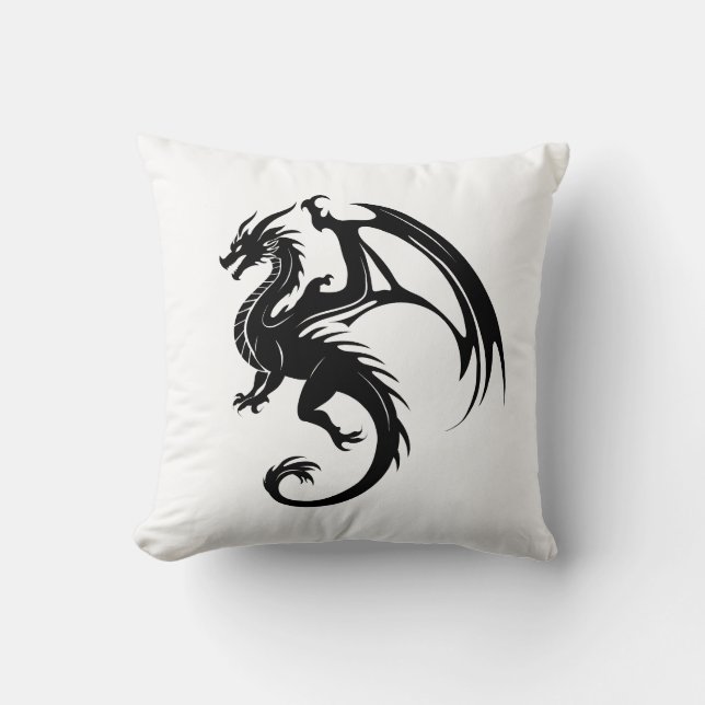 Black dragon cushion (Front)