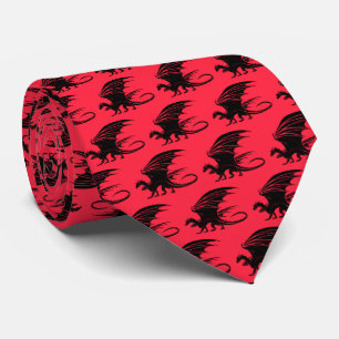 Black Dragon Elegance - Unleash the Mythical Power Tie