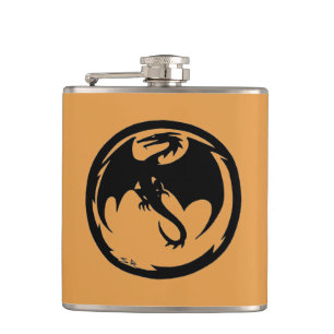 Black Dragon faux deerskin flask