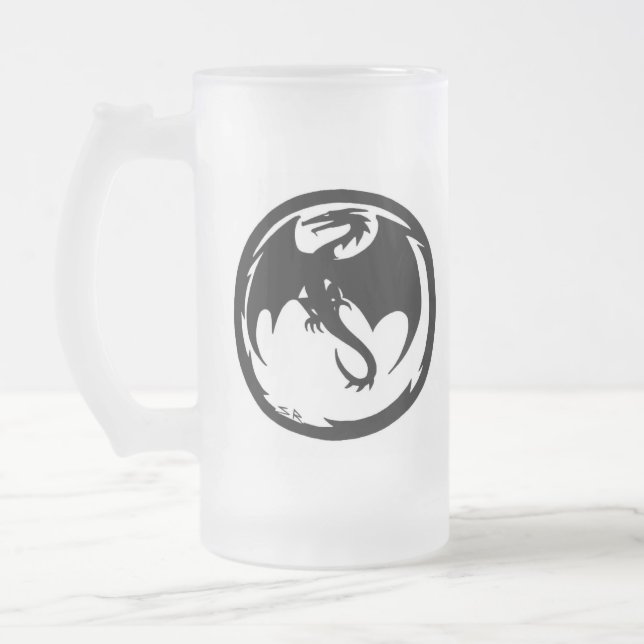 Black Dragon frosted mug (Left)