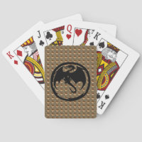 Black Dragon Gold Indent Poker playing cards