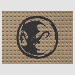 Black Dragon gold indent tissue paper