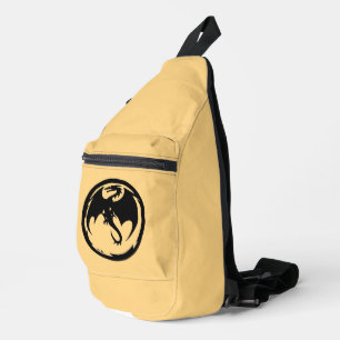 Black Dragon gold sling bag backpack