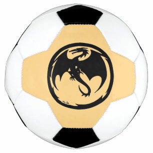 Black Dragon gold soccer ball