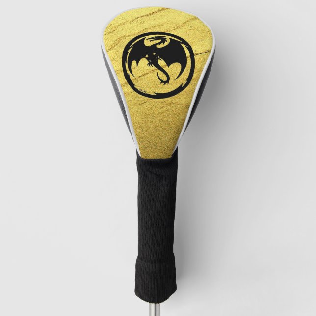 Black Dragon Gold Vein golf driver cover (Front)