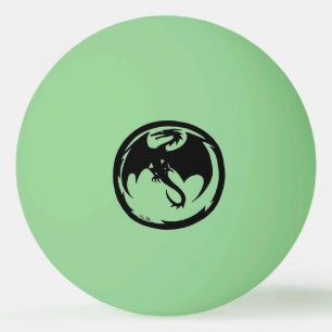 Black Dragon green glow 1 star ping pong ball