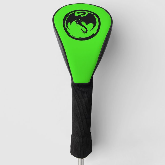 Black Dragon Green golf club driver cover (Front)