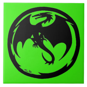 Black Dragon Green large tile