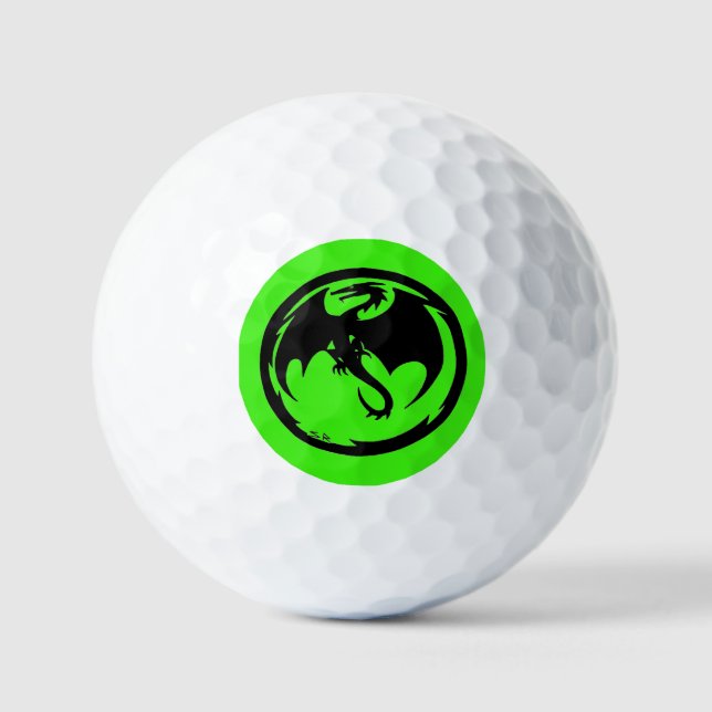 Black Dragon Green value golf balls 12pk (Front)