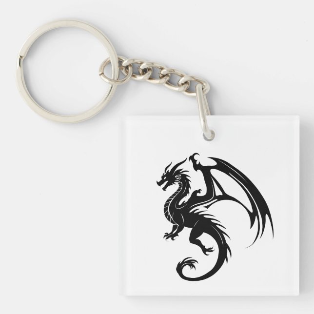 Black dragon key ring (Front)