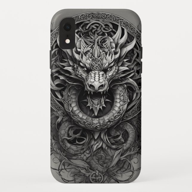 Black Dragon Majesty: Mystical Tee Design  Case-Mate iPhone Case (Back)