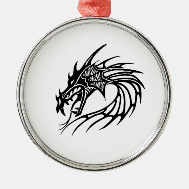 Black dragon metal tree decoration (Front)