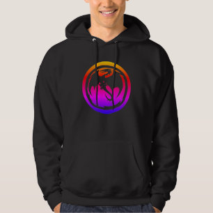 Black Dragon neon black hooded sweatshirt