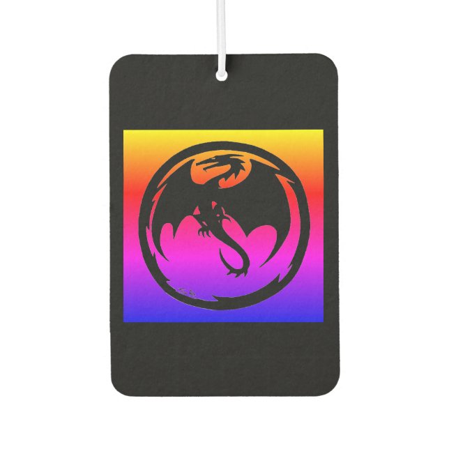 Black Dragon neon car air freshener (Front)