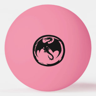 Black Dragon orange glow 1 star ping pong ball