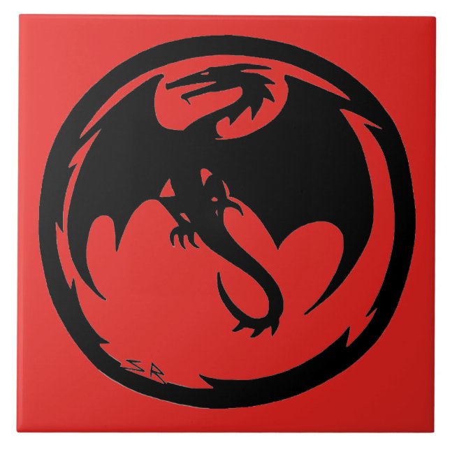 Black Dragon Red large tile (Front)