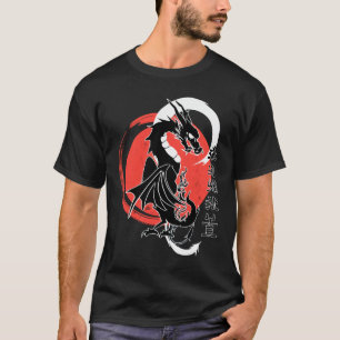 Black dragon, red moon T-Shirt