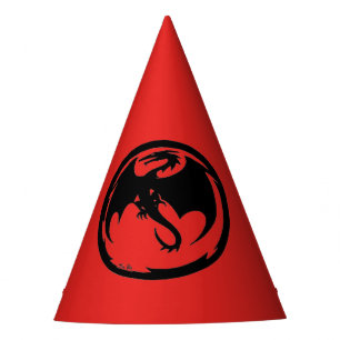 Black Dragon red party hats