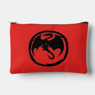 Black Dragon red small accessory bag pouch