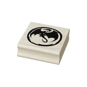 Black Dragon rubber stamp no handle