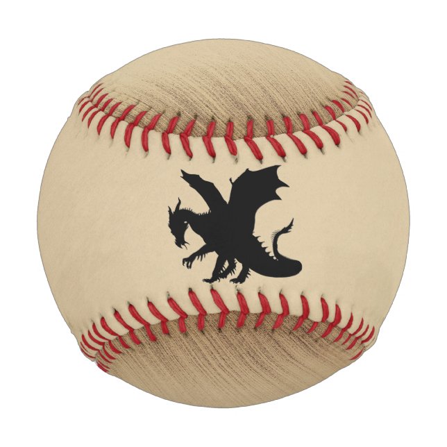 Black Dragon Rustic Background Baseball (Front)