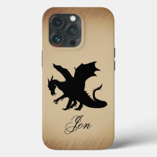 Black Dragon Rustic Background Personal iPhone 13 Pro Case