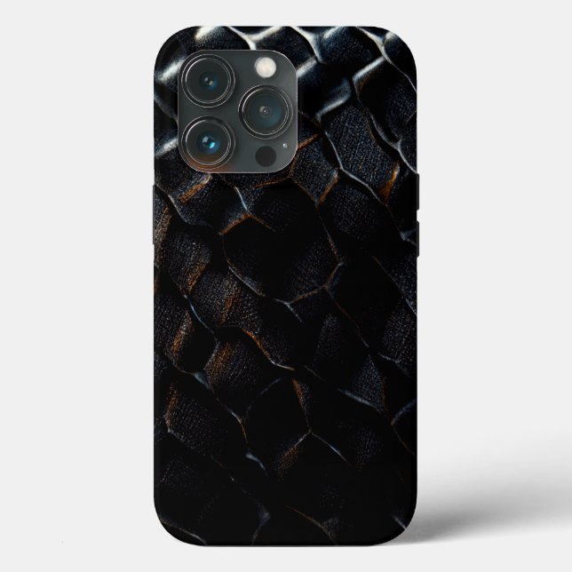 Black dragon scale iphone case (Back)