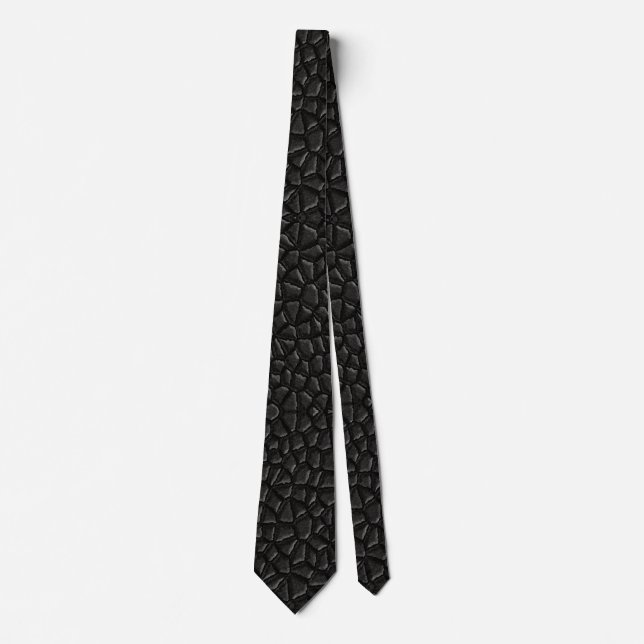 Black Dragon Scale Pattern Tie (Front)