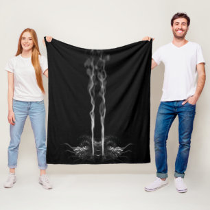Black Dragon Smoke Fleece Blanket