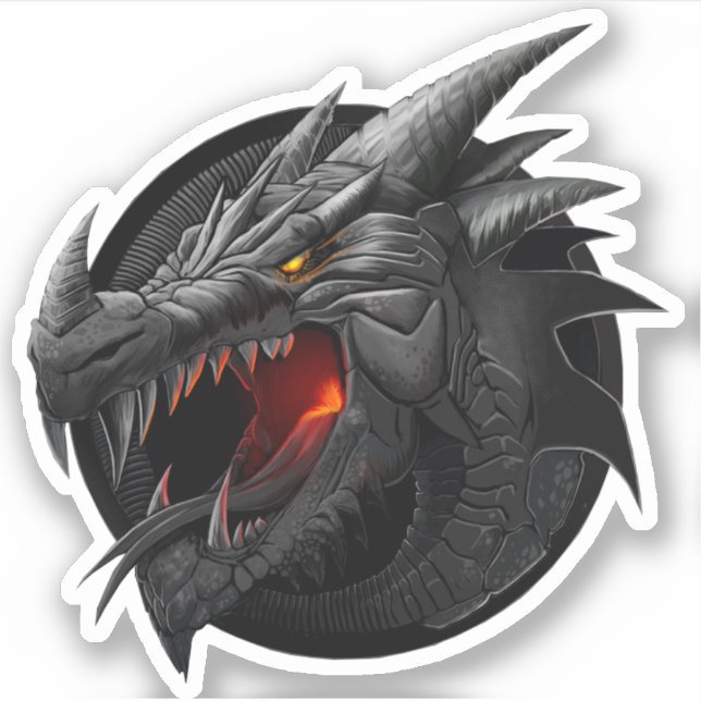 Black Dragon   Sticker (Front)